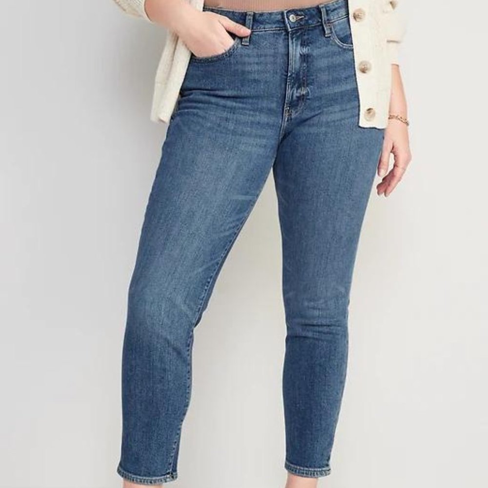 Old Navy High-Waisted OG Straight Ankle Jeans for Women New - Picture 1 of 11